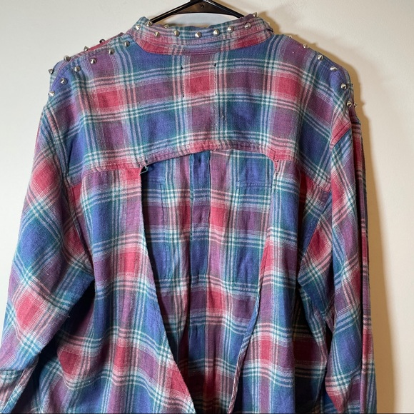 SOLD Furst of a Kind Blue Studded Button Down - Picture 5 of 11